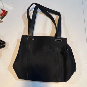 Vintage Navy Blue Liz Claiborne Tote Bag in Excellent Condition